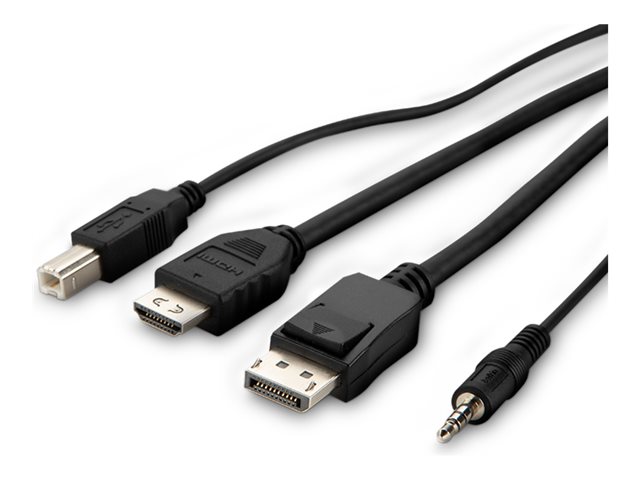 Belkin Secure KVM Combo Cable - video / USB / audio cable - TAA Compliant - 1.83 m