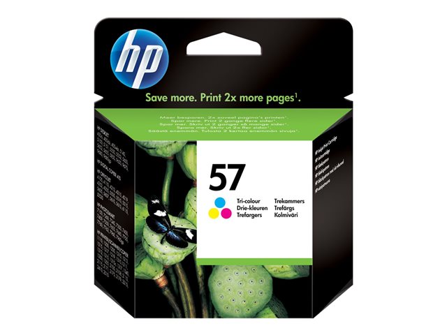HP 57 - colour (cyan, magenta, yellow) - original - ink cartridge