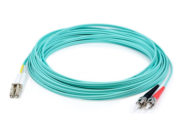 AddOn - Patch cable - LC/PC multi-mode (M) to ST/PC multi-mode (M) - 10 m - fibre optic - duplex - 50 / 125 micron - OM4 - aqua