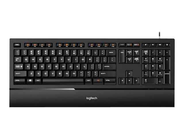 Logitech Illuminated K740 - keyboard - Russian - orange, classic black