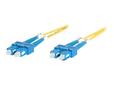 Startech 2m Fiber Optic Cable - Single-Mode Duplex 9/125 - LSZH - SC/SC - OS1 - SC to SC Fiber Patch Cable (SMFIBSCSC2) - Patch cable - SC single-mode (M) to SC single-mode (M) - 2 m - 2 m - fibre optic - duplex - 9 / 125 micron - yellow