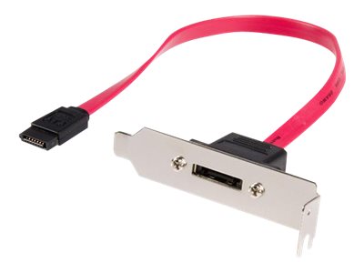 StarTech.com 1ft Low Profile SATA to eSATA Plate Adapter - eSATA Slot Bracket - Low Profile SATA to eSATA Bracket (ESATAPLT1LP) - SATA internal to external panel - 30 cm