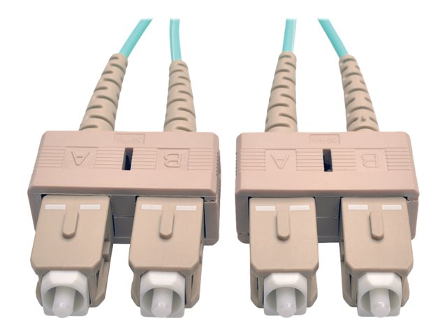 Eaton Tripp Lite Series 10Gb Duplex Multimode 50/125 OM3 LSZH Fiber Patch Cable (SC/SC) - Aqua, 3M (10 ft.) - patch cable - 3 m - aqua blue