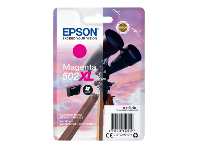 Epson 502XL - high capacity - magenta - original - ink cartridge