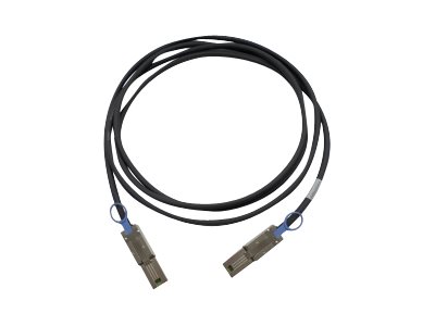QNAP CAB-SAS20M-8088 - SAS external cable - 26 pin 4x Shielded Mini MultiLane SAS (SFF-8088) (M) to 26 pin 4x Shielded Mini MultiLane SAS (SFF-8088) (M) - 2 cm - black - for QNAP EJ1600, ES1640DC