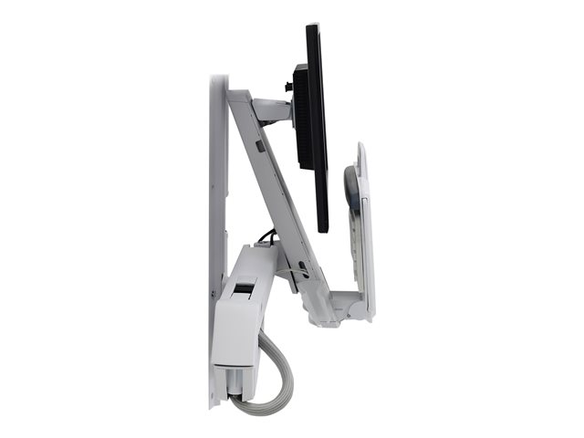 Ergotron StyleView Sit-Stand Combo - Mounting kit (articulating arm, keyboard tray) - for LCD display / PC equipment - aluminium, high-grade plastic - white - screen size: up to 24" - wall-mountable