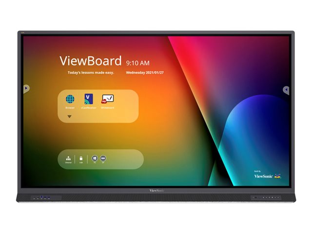 ViewSonic ViewBoard IFP7552-1B - 75" Diagonal Class (75.5" viewable) - IFP52 Series LED-backlit LCD display - interactive digital signage - with touchscreen (multi touch) / optional slot-in PC capability - 4K UHD (2160p) 3840 x 2160 - direct-lit LED