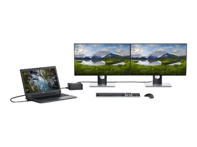 Dell Dual USB-C Thunderbolt Dock TB18DC - docking station - USB-C / Thunderbolt 3 - VGA, HDMI, DP, Mini DP, Thunderbolt - 1GbE
