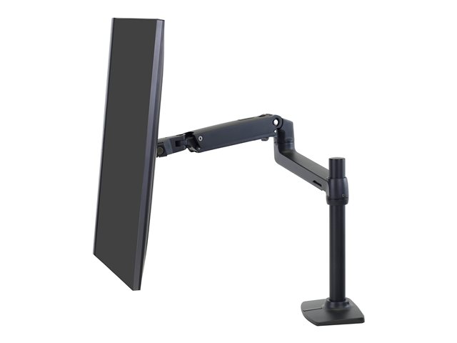 Single monitor arm with tall pole - For screens sized up to 34" - Weight Capacity: 7 to 25 lbs (3.2 to 11.3 kg). With monitors greater than 20 lbs (9.1 kg) in weight, the vertical range of motion may be reduced up to 4.5" (11 cm) for a total height range 