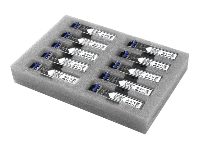 StarTech.com Cisco GLC-LH-SMD Compatible SFP Module, 1000BASE-LX/LH, 1GbE Single Mode (SMF) Fiber SMF Optic Transceiver, 1GE Gigabit Ethernet, LC Connector, 10km 1310nm, Firepower, ASR920 (GLCLHSMD10ST) - SFP (mini-GBIC) transceiver module - 1GbE