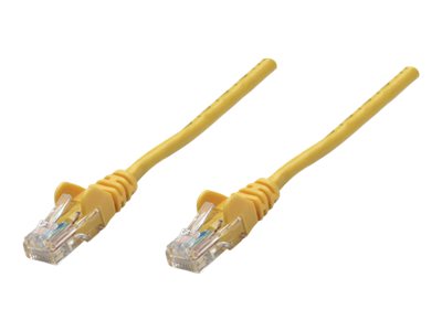 Intellinet Network Patch Cable, Cat5e, 20m, Yellow, CCA, U/UTP, PVC, RJ45, Gold Plated Contacts, Snagless, Booted, Lifetime Warranty, Polybag - patch cable - 20 m - yellow
