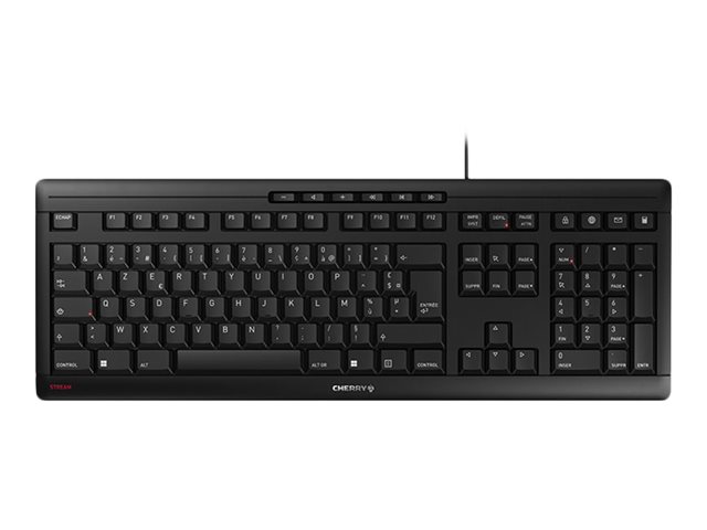 CHERRY STREAM KEYBOARD - Keyboard - USB - French - key switch: CHERRY SX - black