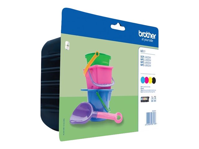 Brother LC221 Value Pack - 4-pack - black, yellow, cyan, magenta - original - ink cartridge