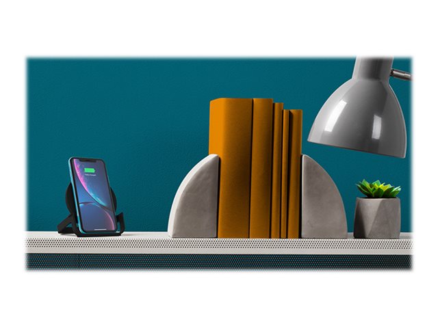 10W WIRELESS CHARGING STAND W/ PSU + MICRO USB CABLE - BLACK