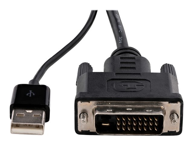 StarTech DVI to DisplayPort Adapter - USB Power - 1920 x 1200 - DVI to DisplayPort Converter - Video Adapter - DVI-D to DP (DVI2DP2) - Adapter - dual link - DVI-D (M) to DisplayPort (F) - USB power
