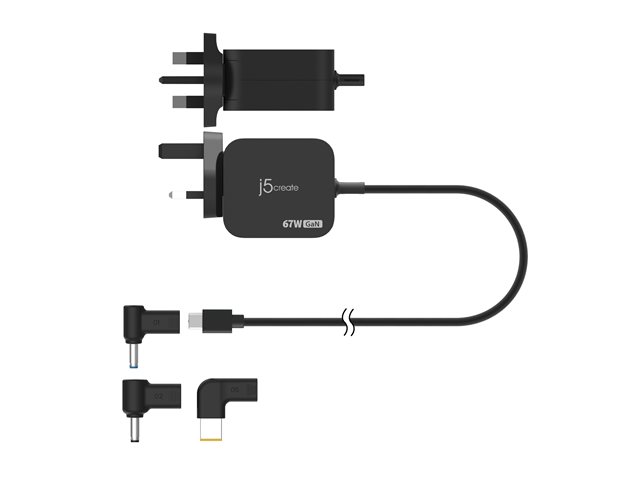 67W GAN PD USB-C MINI CHARGER WITH 3 TYPES OF DC CONNECTOR -