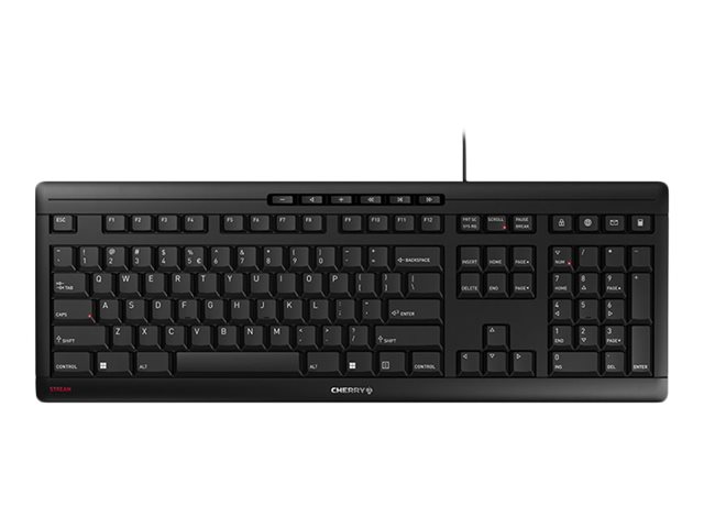 CHERRY STREAM KEYBOARD - keyboard - Italian - black Input Device