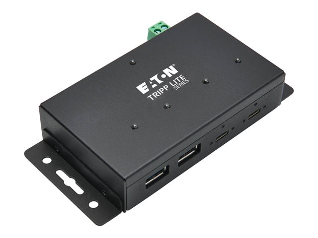 Eaton Tripp Lite series 4-Port Industrial-Grade USB 3.1 Gen 2 Hub - 10 Gbps, 2 USB-C & 2 USB-A, 15 kV ESD Immunity, Iron Housing - hub - 4 ports - TAA Compliant