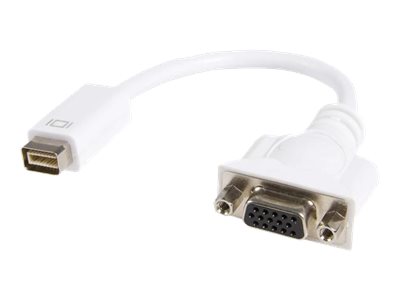 StarTech Mini DVI to VGA Video Cable Adapter for Macbooks and iMacs - Video adapter - mini-DVI (M) to HD-15 (VGA) (F) - 7.9 in - white - MDVIVGAMF - Video adapter - mini-DVI (M) to HD-15 (VGA) (F) - 20 cm - white