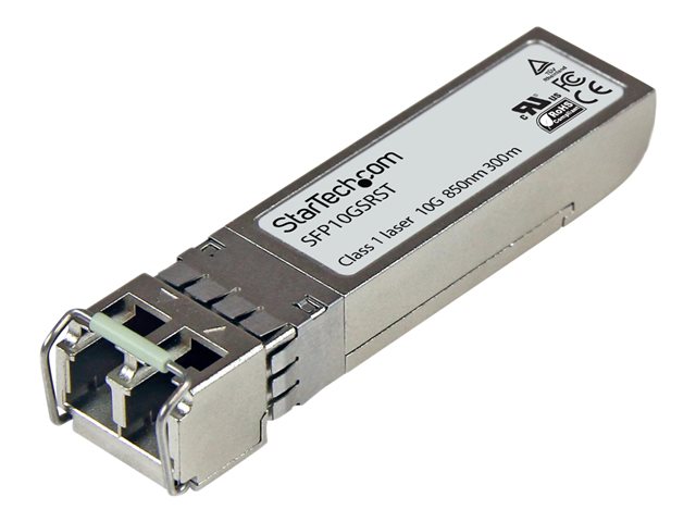 StarTech.com Cisco SFP-10G-SR Compatible SFP+ Module, 10GBASE-SR, 10GbE Multimode Fiber MMF Optic Transceiver, 10GE Gigabit Ethernet SFP+, LC 300m, 850nm, DDM, Cisco Firepower, ASR9000 - Lifetime Warranty (SFP10GSRST) - SFP+ transceiver module - 10GbE