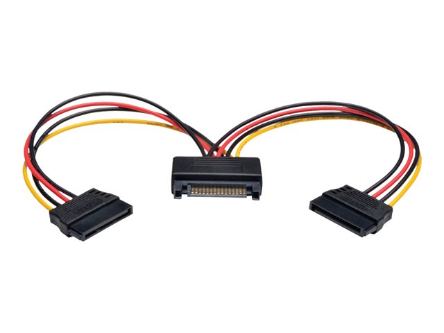 Tripp Lite 6in Serial ATA SATA Power Y Splitter Cable Adapter 15Pin M/F 6" - power splitter - SATA power to SATA power - 15.24 cm