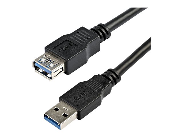 StarTech 2m Black SuperSpeed USB 3.0 Extension Cable A to A - Male to Female USB 3.0 Extender Cable - USB 3.0 Extension Cord - 2 meter (USB3SEXT2MBK) - USB extension cable - USB Type A (F) to USB Type A (M) - USB 3.0 - 2 m - black - for P/N: HB30A4AIB, SV
