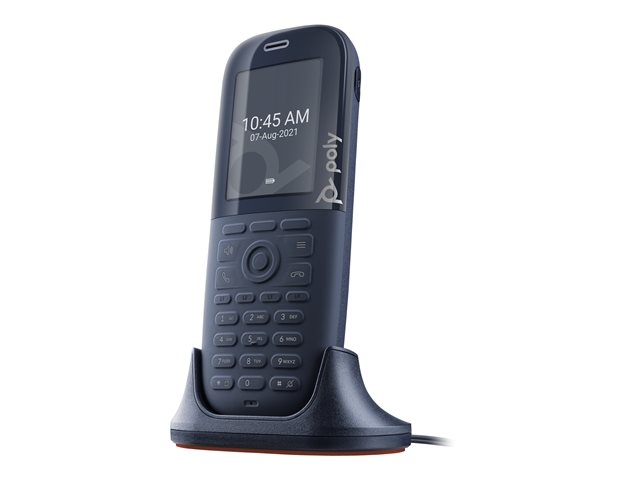 HP Poly Rove B2 Base Station and 30 Phone Handset Kit - Cordless phone with caller ID/call waiting - DECT - 3-way call capability - SIP, SIP v2, SIP over TLS, SIP over UDP, SIP over TCP, SDP, RTCP, RTP - black
