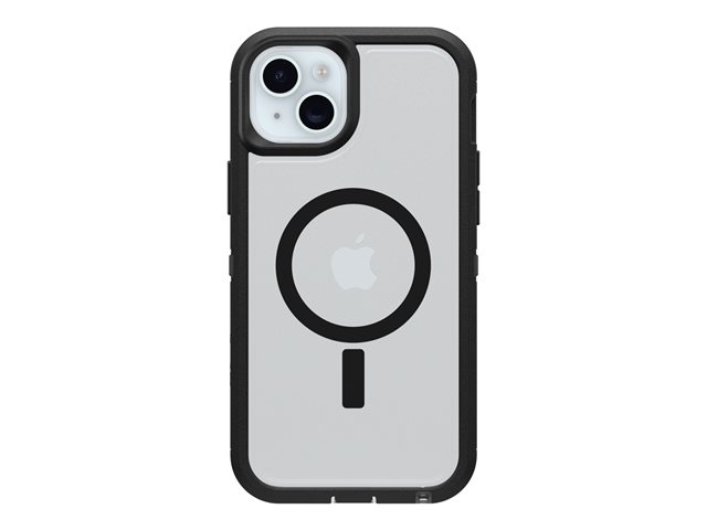 OtterBox Defender Series XT Clear - Back cover for mobile phone - rugged - MagSafe compatibility - dark side - for Apple iPhone 16 Plus