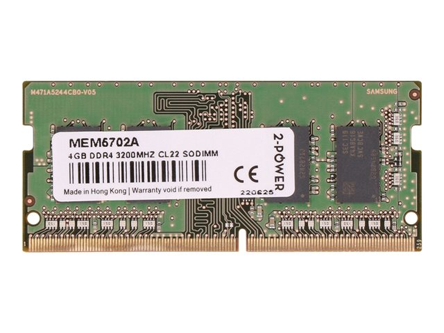 2-Power - DDR4 - module - 4 GB - SO-DIMM 260-pin - 3200 MHz / PC4-25600 - unbuffered