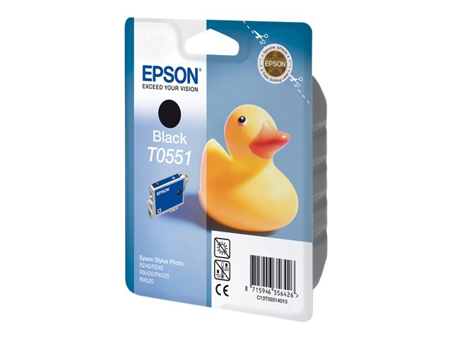 Epson Ink Cartridges, T0551, Duck, Singlepack, 1 x 8.0 ml Black