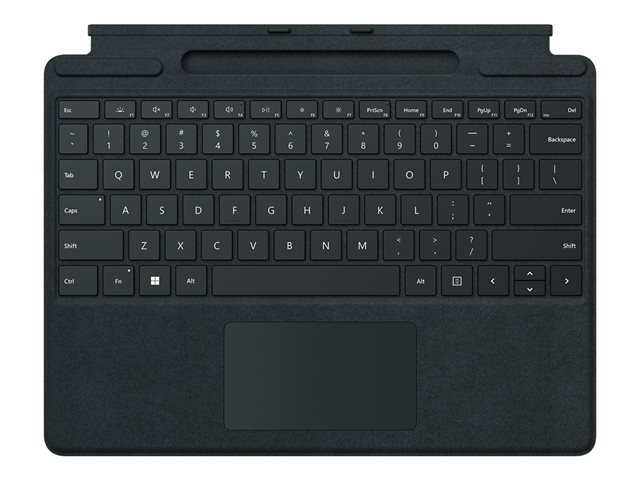 Microsoft Surface Pro Signature Keyboard - Keyboard - with touchpad, accelerometer, Surface Slim Pen 2 storage and charging tray - black - commercial - for Surface Pro 8, Pro X
