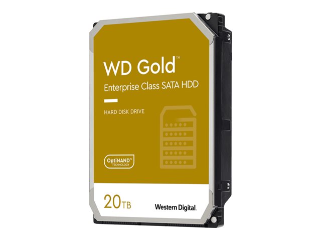 WD Gold WD201KRYZ - Hard drive - 20 TB - internal - 3.5" - SATA 6Gb/s - 7200 rpm - buffer: 512 MB
