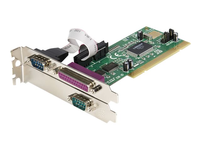 StarTech.com 2S1P PCI Serial Parallel Combo Card with 16550 UART - IEEE 1284 Card - Serial Parallel PCI - PCI Serial Adapter (PCI2S1P) - parallel/serial adapter - PCI - 3 ports