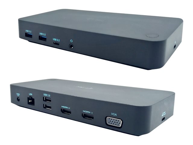 i-Tec - docking station - USB-C / USB4 / USB 3.0 Thunderbolt 3 / Thunderbolt 4 - VGA, 2 x HDMI - 1GbE