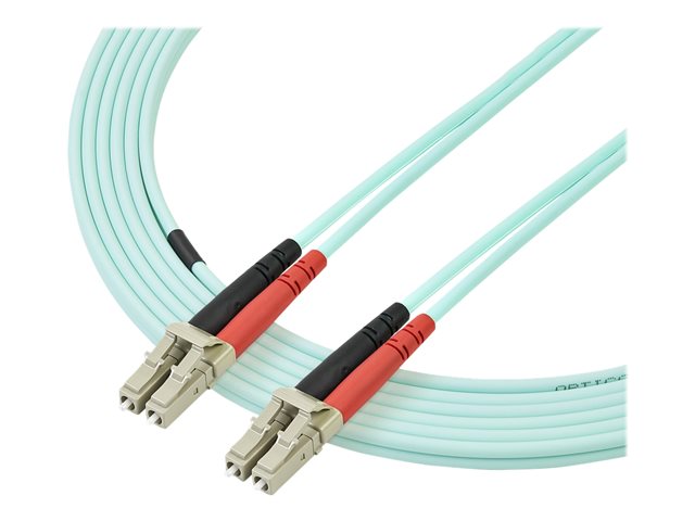 StarTech.com 5m Fiber Optic Cable - 10 Gb Aqua - Multimode Duplex 50/125 - LSZH - LC/LC - OM3 - LC to LC Fiber Patch Cable - Patch cable - LC multi-mode (M) to LC multi-mode (M) - 5 m - 5 m - fibre optic - duplex - 50 / 125 micron - aqua - for P/N: MASFP1