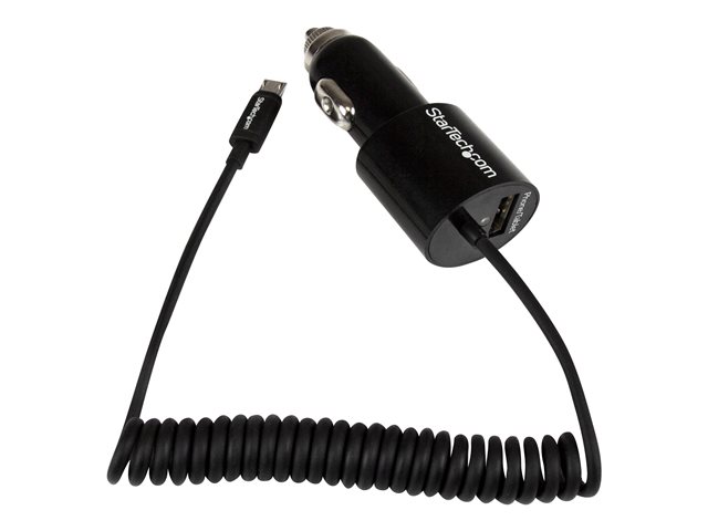 StarTech.com 2 Port Car Charger w/ Micro USB Cable & USB 2.0 Port 21W/4.2A car power adapter - USB, Micro-USB Type B - 21 Watt