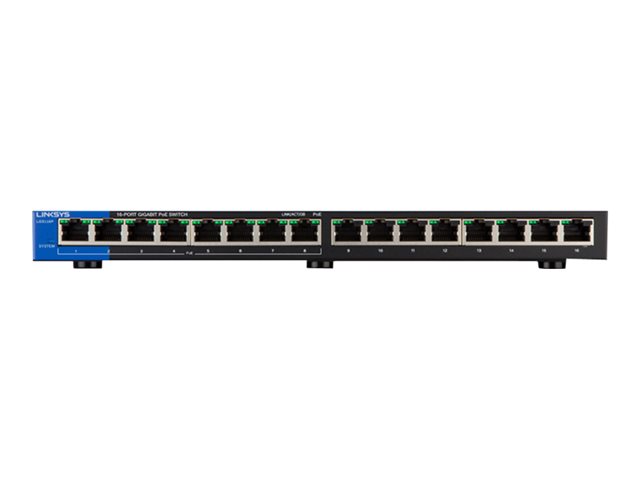 Linksys 1Gb Unmanaged Switch PoE+ 16-port