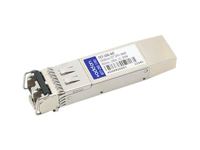 AddOn Cisco FET-10G Compatible SFP+ Transceiver - SFP+ transceiver module - 10GbE - LC multi-mode - up to 100 m - 850 nm - for Cisco Nexus 2224TP, 2232PP 10GE, 2232TM, 2248TP, 2248TP-E, 93180YC-FX, 9336C-FX2, 9372PX-E