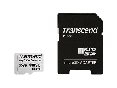 Transcend High Endurance - Flash memory card (microSDHC to SD adapter included) - 32 GB - UHS-I U1 / Class10 - SDHC