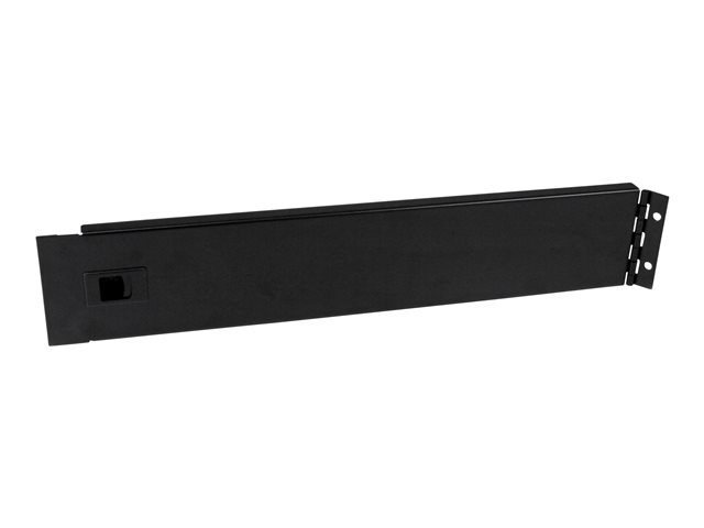 StarTech.com 2U Hinged Rack Panel - Solid Blanking Panel - Tool-less Installation - TAA Compliant Filler Panel - Reversible (RKPNLHS2U) - blank panel - 2U