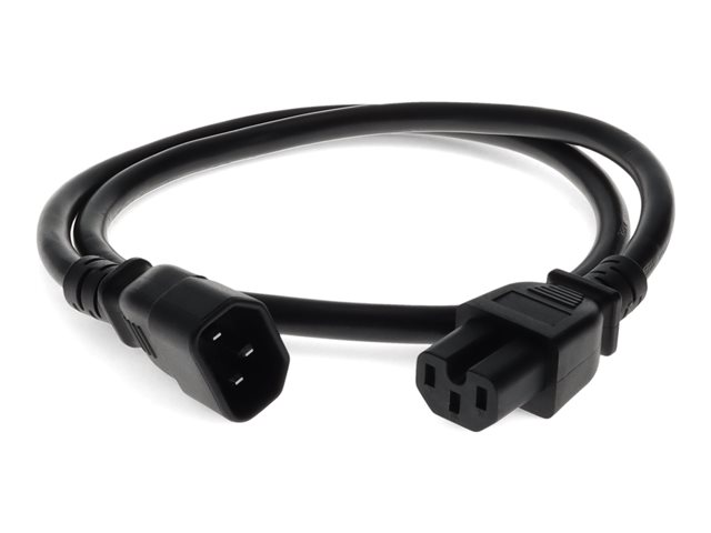 AddOn - power extension cable - IEC 60320 C14 to IEC 60320 C15 - 1.22 m