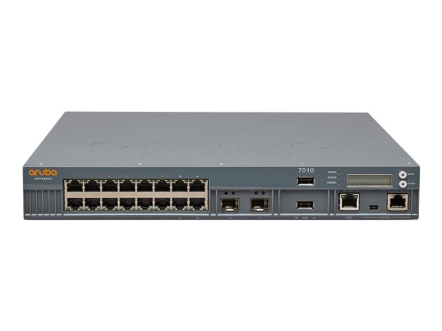 HPE Aruba 7010 (RW) Controller - Network management device - 16 ports - 1GbE - 1U - remarketed - rack-mountable