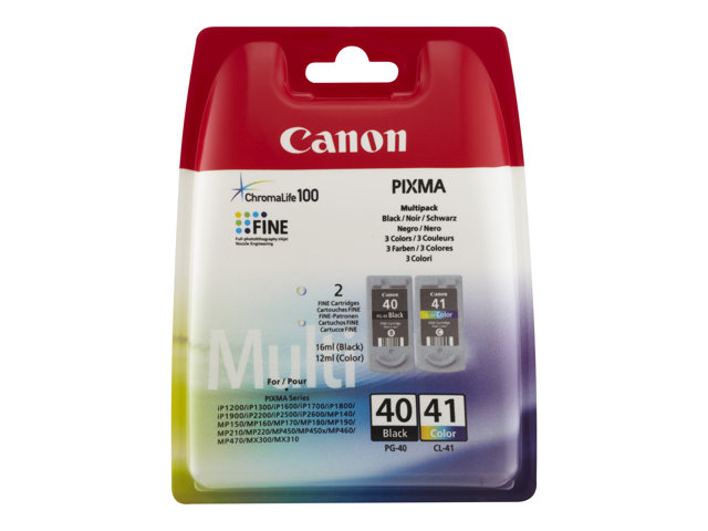 Canon PG-40 / CL-41 Multi Pack - 2-pack - black, colour (cyan, magenta, yellow) - original - ink tank
