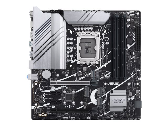 ASUS PRIME Z790M-PLUS - Motherboard - micro ATX - LGA1700 Socket - Z790 Chipset - USB 3.2 Gen 1, USB 3.2 Gen 2, USB-C 3.2 Gen 2x2, USB-C 3.2 Gen 1 - Gigabit LAN - onboard graphics (CPU required) - HD Audio (8-channel)