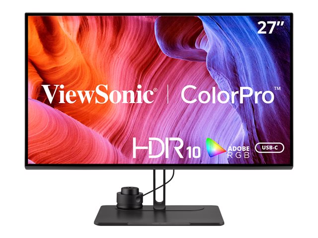 ViewSonic ColorPro VP2786-4K - LED monitor - 27" - 3840 x 2160 4K UHD (2160p) @ 60 Hz - IPS - 350 cd/m² - 1300:1 - HDR10 - 5 ms - 2xHDMI, DisplayPort, USB-C