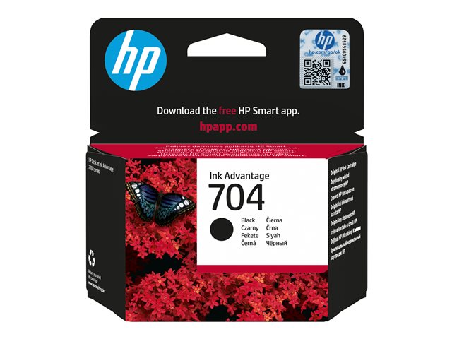 HP 704 - Black - original - Ink Advantage - ink cartridge - for Deskjet Ink Advantage 2060 K110a