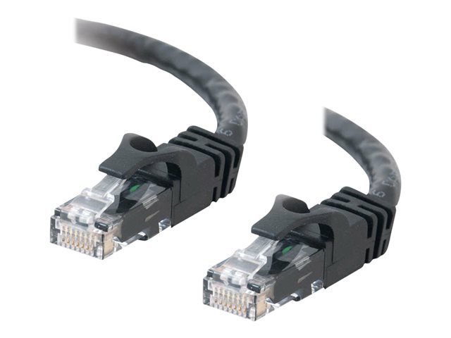 C2G Cat6 Booted Unshielded (UTP) Network Patch Cable - Patch cable - RJ-45 (M) to RJ-45 (M) - 50 cm - UTP - CAT 6 - molded, snagless, stranded - black