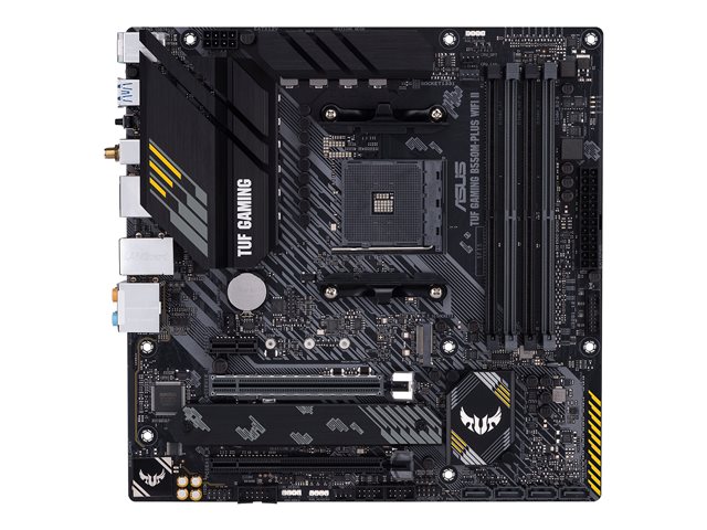 ASUS TUF GAMING B550M-PLUS WIFI II - Motherboard - micro ATX - Socket AM4 - AMD B550 Chipset - USB-C Gen2, USB 3.2 Gen 1, USB 3.2 Gen 2 - 2.5 Gigabit LAN, Wi-Fi 6, Bluetooth - onboard graphics (CPU required) - HD Audio (8-channel)