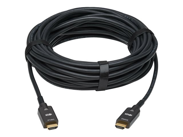 Tripp Lite High-Speed Armored HDMI Fiber Active Optical Cable (AOC) - 4K @ 60 Hz, HDR, 4:4:4, M/M, Black, 10 m - HDMI cable - 10 m