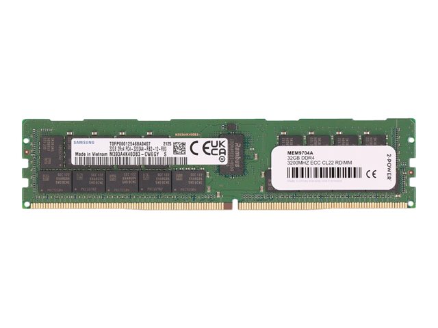 2-Power - DDR4 - module - 32 GB - DIMM 288-pin - 3200 MHz / PC4-25600 - CL22 - 1.2 V - registered - ECC